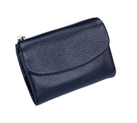 Unisex Pebble Leather Wallet, Small Full Grain Coin Purse with Credit Card Holder, Cash Slot, Multicolor Genuine Leather Short Wallets for Women & Men, 5.3in Clutch Organizer (R)