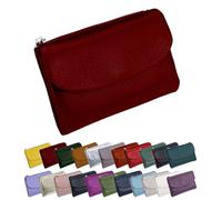 Unisex Pebble Leather Wallet - Small Wallets for Women, Short Genuine Leather Purse for Coins and Cards, Multicolor Clutch for Women, Card Holder & Coin Purse (#21)