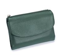 Unisex Pebble Leather Wallet, Small Wallets for Women with Credit Card Holder and Money Clip for Coins and Cards, Unisex Soft Pebble Leather Wallet (Lake Blue)