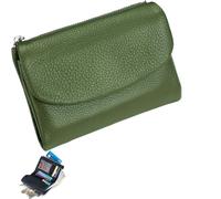 Unisex Pebble Leather Wallet - Small Wallets for Women, Women's Genuine Leather Coin Purse with Credit Card Holder，Slim Multicolor Bifold Purse for Men Woman Everyday Use (#10)
