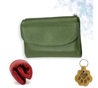 Unisex Pebble Leather Wallet, Soft Leather Purses for Women, RFID Wallet with Zipper, Small Womens Wallet Card Holder with Credit Card Holder, Coin Holder & Cash Slots (colour-32)
