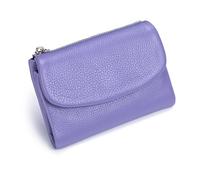 Unisex Pebble Leather Wallet, Unisex Soft Pebble Leather Wallet,Women Clutch Bags, Can Hold Coins, Id Cards (Lavender Purple)