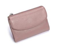 Unisex Pebble Leather Wallet, Unisex Soft Pebble Leather Wallet,Women Clutch Bags, Can Hold Coins, Id Cards (Pink)