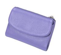 Unisex Pebble Leather Wallet,Wallets for Women,Genuine Leather Coin Purse,with Credit Card Holder, Coin Holder and Cash Slots,Wallets for Men and Women (Purple-3)