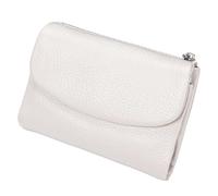 Unisex Pebble Leather Wallet,Wallets for Women,Genuine Leather Coin Purse,with Credit Card Holder, Coin Holder and Cash Slots,Wallets for Men and Women (White)