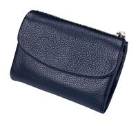Unisex Pebble Leather Wallet,Wallets for Women,Genuine Leather Coin Purse,with Credit Card Holder, Coin Holder and Cash Slots,Wallets for Men and Women (Blue-1)