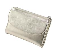 Unisex Pebble Leather Wallet,Wallets for Women,Genuine Leather Coin Purse,with Credit Card Holder, Coin Holder and Cash Slots,Wallets for Men and Women (Golden)