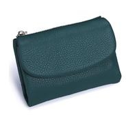 Unisex Pebble Real Leather RFID Wallet, Unisex Pebble Leather Wallet, Zipper Wallets for Men, Short GenuineLeather Purse for Coins and Cards, Small Compact Bifold Pocket Purse (One-24)