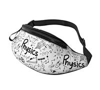 Unisex Physics Print Print Belt Bag, Adjustable Strap Waist Bag Crossbody Bag for Travel Hiking Sports