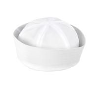 Unisex Plain Sailor Hat 2 Pieces Performance Captain's Hat Uniform Hat Children Adults Sailing Hats Costume Accessories Simple Cap Cosplay Accessory for Role Play Carnival Halloween Theme Party