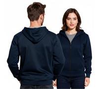 Unisex Plain Zip Up Hoodie | Full Zip Hooded Sweatshirt with Pockets | Soft Feel Regular Fit Everyday Casual Jacket Without Print