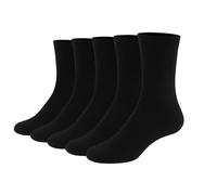 Unisex Premium Black Crew Socks (Pack of 3 Pairs) - Soft Cotton Comfort, Durable, Breathable & Classic Everyday Essentials