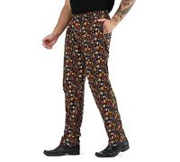 Unisex Printed 100% Cotton Men Women Chef Cook Pants Trouser with Draw String for Food Service, Bakers and Culinary Professional (X-Large, Traditional Chalkboard Print)