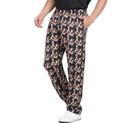Unisex Printed 100% Cotton Men Women Chef Cook Pants Trouser with Draw String for Food Service, Bakers and Culinary Professional (UK, Alpha, S, Regular, Regular, Pizza Print)