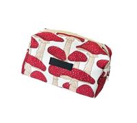 Unisex Printed Makeup Bag with Multiple Compartments and Vibrant Colors Cosmetic Bag Fit Different Season Outfits Mushroom Makeup Unisex Toiletry Cosmetics Case Large Capacity Case Trendy Printed