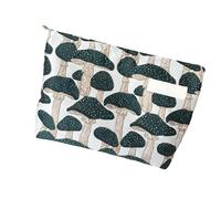 Unisex Printed Makeup Bag with Multiple Compartments and Vibrant Colors Cosmetic Bag Fit Different Season Outfits Mushroom Makeup Unisex Toiletry Cosmetics Case Large Capacity Case Trendy Printed