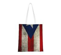 Unisex Puerto Rico Wallpaper Flagwomen'S Reusable Foldable Casual Stylish Grocery Shopping Shoulder Bags Tote Bag For Beach Travel Work School
