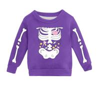 Unisex Pumpkin Spice Hoodie - Cozy Crewneck Pullover Sweatshirt, Cute Autumn Graphic Purple