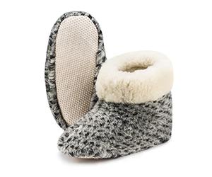 Unisex Pure Sheep Warm Wool Slippers Boots Sheepskin ole (7 UK, Cloud)