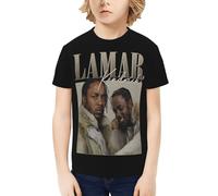 Unisex Rapper Lamar Singer Kendrick Teenager T-Shirt Multicolour Graphic Shirts for Teens Crew-Neck Short Sleeve Tees Multicoloured L