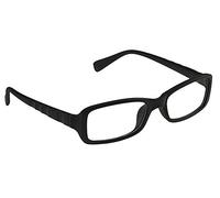 Unisex Rectangular Plain Glasses Women Men Reading Glasses Classical Plastic Wave Full Frame Eyeglasses Clear Lens Anti Radiation Nerd Eyekepper Computer Eyewear Protect Horn Rimmed Spectacles+ Case