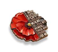 Unisex Red Friday Exquisite Brooch,Exquisite Red Patriotic Appreciation Lapel Pin,Veteran Solider Metal Poppy Pins Brooch Memorabilia (1Pc)