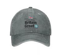 Unisex Reform UK Unisex Baseball Cap Make Britain Big Distressed Denim Hats Cap Fashion Outdoor Running Golf Adjustable Fit Head Cover Gifts
