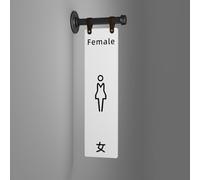 Unisex Restroom Signs,rn Double-Sided Acrylic Bathroom Sign for Business, Removable and Suitable for Commercial Workplaces and Hallways