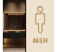 Unisex Restroom Signs, Toilet Sign, Acrylic Adhesive Backed Men's and Women's Bathroom Sign, Door Signage Decor, Signage Board for Office Business Toilet Washroom(2,18 * 11cm)