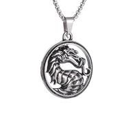 unisex Retro Gothic Python Head Hollow Ring Pendant Necklace for Men and Women Hip Hop Punk Cool Accessories Halloween Jewelry Accessories