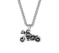 unisex Retro Necklaces with Pendant for Men Skull Ghost Rider Motorcycle Biker Leather Lanyard Rock Steampunk Jewelry Jewelry Accessories