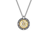 unisex Retro Viking Nordic rune compass necklace for men hollowed out golden Sun symbol pendant amulet Icelandic jewelry Jewelry Accessories