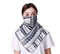 Unisex Reusable Fabric Protective Dust Cover Breathable Adjustable Face Scarf Cloth Washable Bandana Neck Sun Protection 50+ UV Protective Cover for Face Neck Anti-dust Cover Balaclava for Outdoor