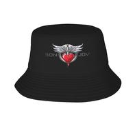 Unisex Rock Band Bon Bucket Hat Foldable & Portable Double-Layer Bucket Hat A Must-Have for All-Season Versatile Outdoor Travel