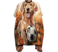 Unisex Salon Cape, Football Golden Retriever, Hairdressers Gown Waterproof Hairdressing Cape for Hairdresser Salons Coloring