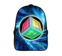 Unisex school bag Cube Teen fashion backpack Suitable for travel and outdoor sports school bags （40x28x16cm） 3D Cool backpack