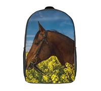 Unisex school bag Horse Adult children's backpack Casual schoolbag men's and women's backpack 17 inches 3D printed backpack