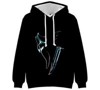 Unisex Scream Merch Hoodie Scream Shirt Merchandise Scary Ghost Face Printed Long Sleeves Sweatshirt Hoodie 02-Navy L