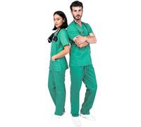 Unisex Scrubs Uniforms Set- Medical Uniforms & Scrubs, Soft And Comfortable Fit Nurse Scrubs, Breathable Fabric, Multiple Pockets, Elastic Waist, Lightweight Professional Work Wear Clothing
