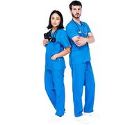 Unisex Scrubs Uniforms Set- Medical Uniforms & Scrubs, Soft And Comfortable Fit Nurse Scrubs, Breathable Fabric, Multiple Pockets, Elastic Waist, Lightweight Professional Work Wear Clothing