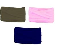 Unisex Seamless Multifunctional Headwear Bandana Scarf - Elastic Tube Headband Balaclava Snood Face Covering (Pack of Three 1)