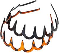 Unisex Shark Tooth Hair Claw Clip U-Shape Headbands for Women, Men, Adults Adjustable Non-Slip Hair Accessories Black Brown Hair Clips for Teens Girls (2 Pack)