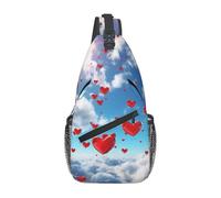 Unisex Shoulder Crossbody Bag Hearts in the Sky Rucksack Anti Theft,Lightweight Sling Backpack for Travel Outdoor Men