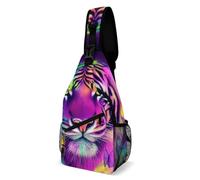 Unisex Shoulder Crossbody Bag King Of The Tiger Butterfly Art Shoulder Chest Bags Anti Theft,Multipurpose Sling Backpack for Women Cycling Hiking