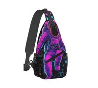 Unisex Shoulder Crossbody Bag Space Astronaut Outer Space Chemical Formula Art Chest Backpack Multipurpose Shoulder Bags for Hiking Outdoor Men
