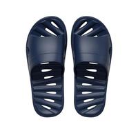Unisex Shower Shoes,With Drainage Holes Dry Quickly Bath Slippers Non Slip Indoor Home Bedroom Pool Slides Lightweight Beach Sandals Soft Sole Open Toe House Slippers(Size: 44/45 EU,Color:Dark blue)