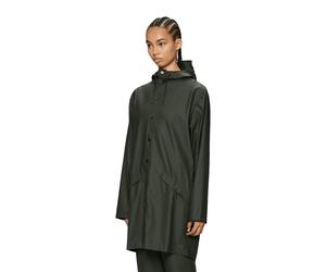 Unisex Showerproof Long Jacket with Hood Khaki