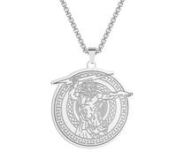 Unisex Silver Thunder God Jupiter Zeus Necklace For Men Ancient Greek Mythology Stainless Steel Necklace Jewelry Gift fashion gifts