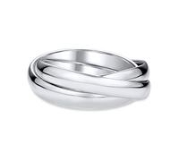 Unisex Simple Dome Russian Couples Polished Three Rolling Triple Wedding Band Ring For Women Men .925 Sterling Silver