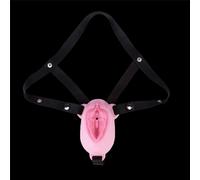Unisex Sissy Cross-Dressing Chastity Pants Bondage Penis Cage Lock with Elastic Auxiliary Belt Cosplay Simulation Silicone Chastity Pants Sex Toy